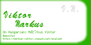 viktor markus business card